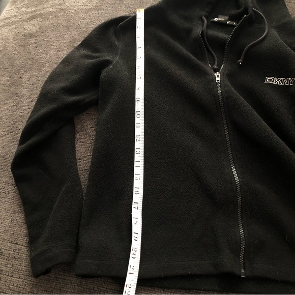 DKNY Women's Sport Cropped Fleece Logo Hooded Jacket - Picture 6 of 10
